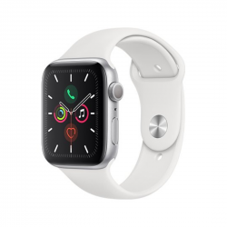 Apple Watch 5 44mm Silver Aluminium/ White Sport Band 2019