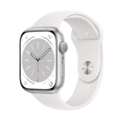Apple Watch Series 8 GPS 45mm Silver Aluminium Case with White Sport Band - Regular