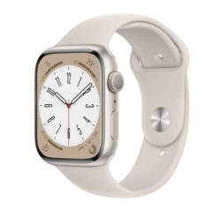 Apple Watch Series 8 GPS 45mm Starlight Aluminium Case with Starlight Sport Band - Regular