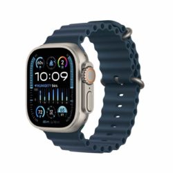 Apple Watch Ultra 2 GPS + Cellular, 49mm Titanium Case with Blue Ocean Band